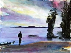 2009 | Am See | Aquarell auf Papier | 50x65cm